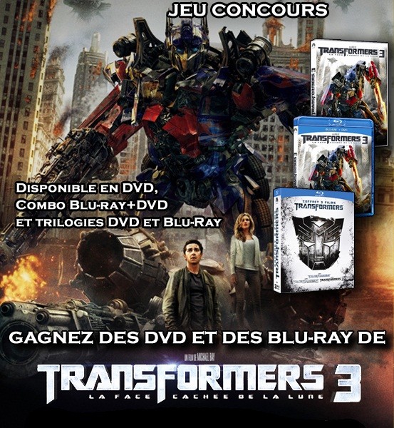  Jeu Concours : La trilogie Transformers en DVD et Blu Ray