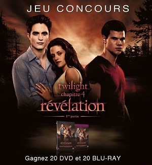 Jeu concours : des DVD & Blu-Ray de Twilight 4 Partie 1 à gagner !