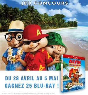 Jeu Concours Blu-Ray : Alvin et les Chipmunks 3