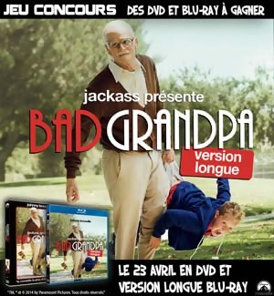 Jeu Concours : Gagnez des DVD et Blu-Ray du film Bad Grandpa de Jackass