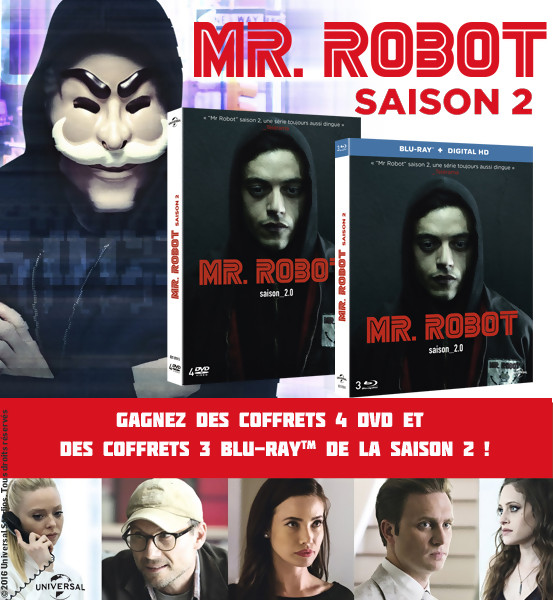  Jeu Concours : Gagnez des DVD et BLU-RAY de Mr Robot Saison 2