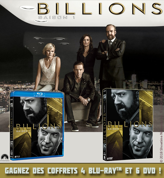  Jeu Concours : Gagnez des DVD et Blu-Ray de la série BILLIONS