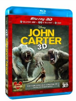 John Carter Blu Ray (3D + 2D + DVD + Bonus exclusifs)