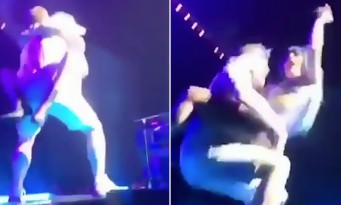 Lady Gaga chute à cause d'un fan en plein concert à Las Vegas !