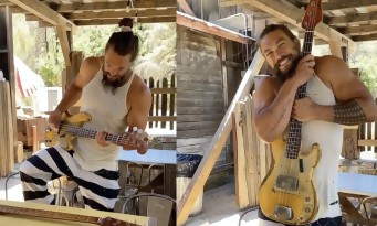 Jason Momoa : quand Aquaman slappe sa basse sur les Red Hot Chili Peppers