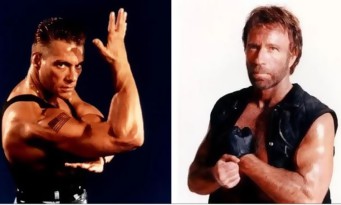 Regardez Jean-Claude Van Damme se battre avec Chuck Norris !