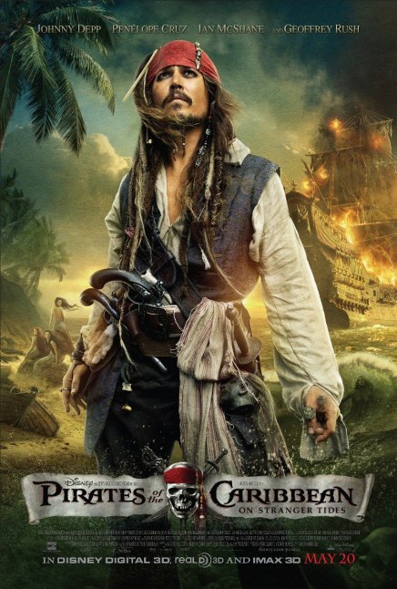 Pirates des Caraibes 4 : l'affiche avec Jack Sparrow